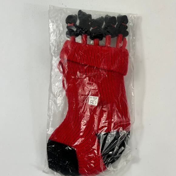 Vintage Dept 56 Scottie Dog Pencil Set With Red Knit Stocking Holder Taiwan 9" - Picture 10 of 11